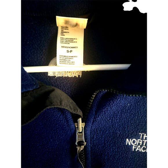 The North Face Jacket Men's size S/P Blue Full zip Fleece - Picture 4 of 4